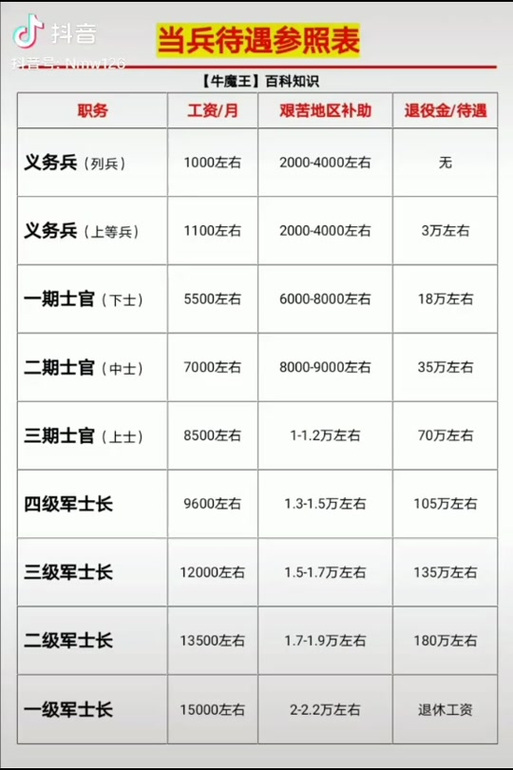 軍士長軍銜與工資待遇詳解，軍士長軍銜與工資待遇全面解析